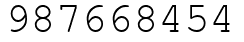 Число 987668454.