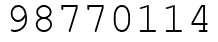 Число 98770114.