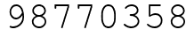 Число 98770358.