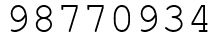 Число 98770934.