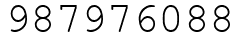 Число 987976088.