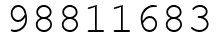Число 98811683.