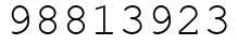 Число 98813923.