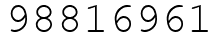 Число 98816961.