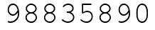 Число 98835890.