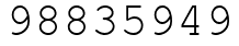 Число 98835949.