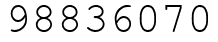 Число 98836070.