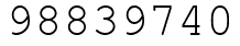 Число 98839740.