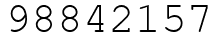 Число 98842157.