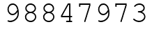 Число 98847973.