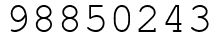 Число 98850243.
