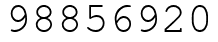 Число 98856920.