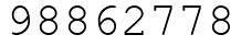 Число 98862778.