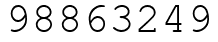 Число 98863249.