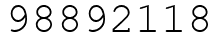 Число 98892118.