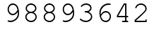 Число 98893642.