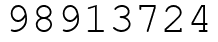 Число 98913724.