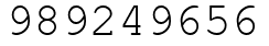Число 989249656.