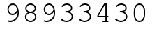 Число 98933430.