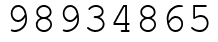 Число 98934865.