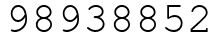 Число 98938852.