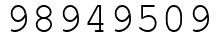 Число 98949509.