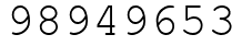 Число 98949653.