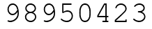 Число 98950423.