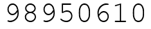 Число 98950610.