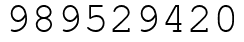 Число 989529420.