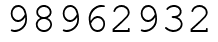 Число 98962932.