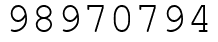 Число 98970794.