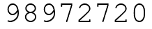 Число 98972720.