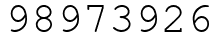 Число 98973926.