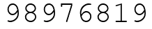 Число 98976819.