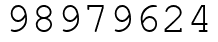 Число 98979624.