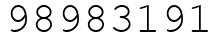 Число 98983191.