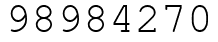 Число 98984270.