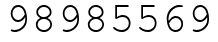 Число 98985569.