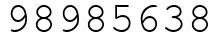 Число 98985638.