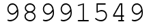 Число 98991549.
