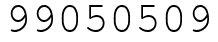 Число 99050509.
