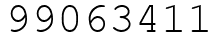 Число 99063411.