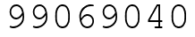 Число 99069040.