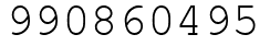 Число 990860495.