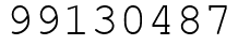 Число 99130487.