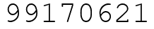 Число 99170621.