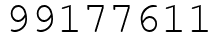 Число 99177611.