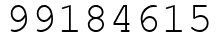 Число 99184615.