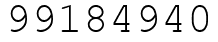 Число 99184940.